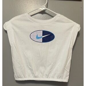 Nike Toddler Elastic Waist Sleeveless Top White Purple And Blue 4T